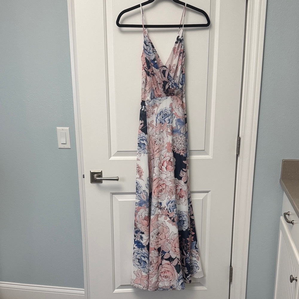 Yumi Kim Floral Maxi Dress - Pink and Blue